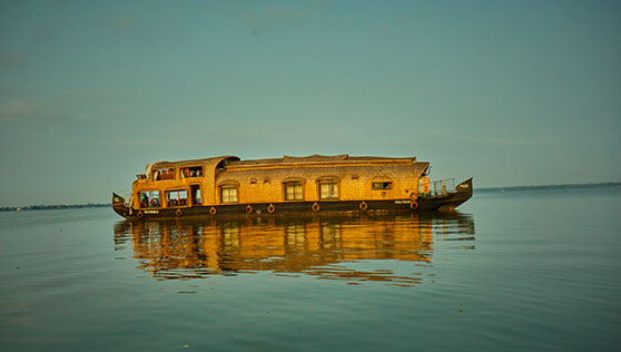 Houseboat on the backwaters Kerala India